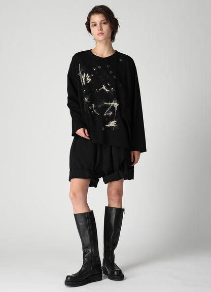 30/- JERSEY Y'S LOGO PRINT SIDE SLIT LONG SLEEVE T-SHIRTS