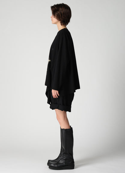 30/- JERSEY Y'S LOGO PRINT SIDE SLIT LONG SLEEVE T-SHIRTS