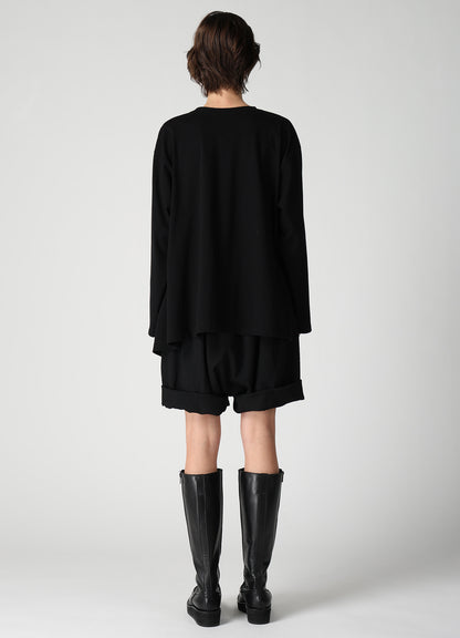 30/- JERSEY Y'S LOGO PRINT SIDE SLIT LONG SLEEVE T-SHIRTS