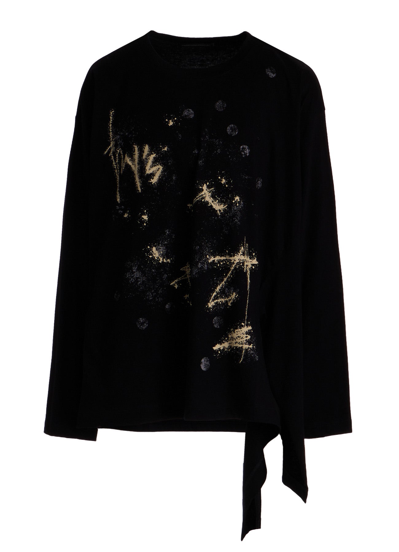 30/- JERSEY Y'S LOGO PRINT SIDE SLIT LONG SLEEVE T-SHIRTS