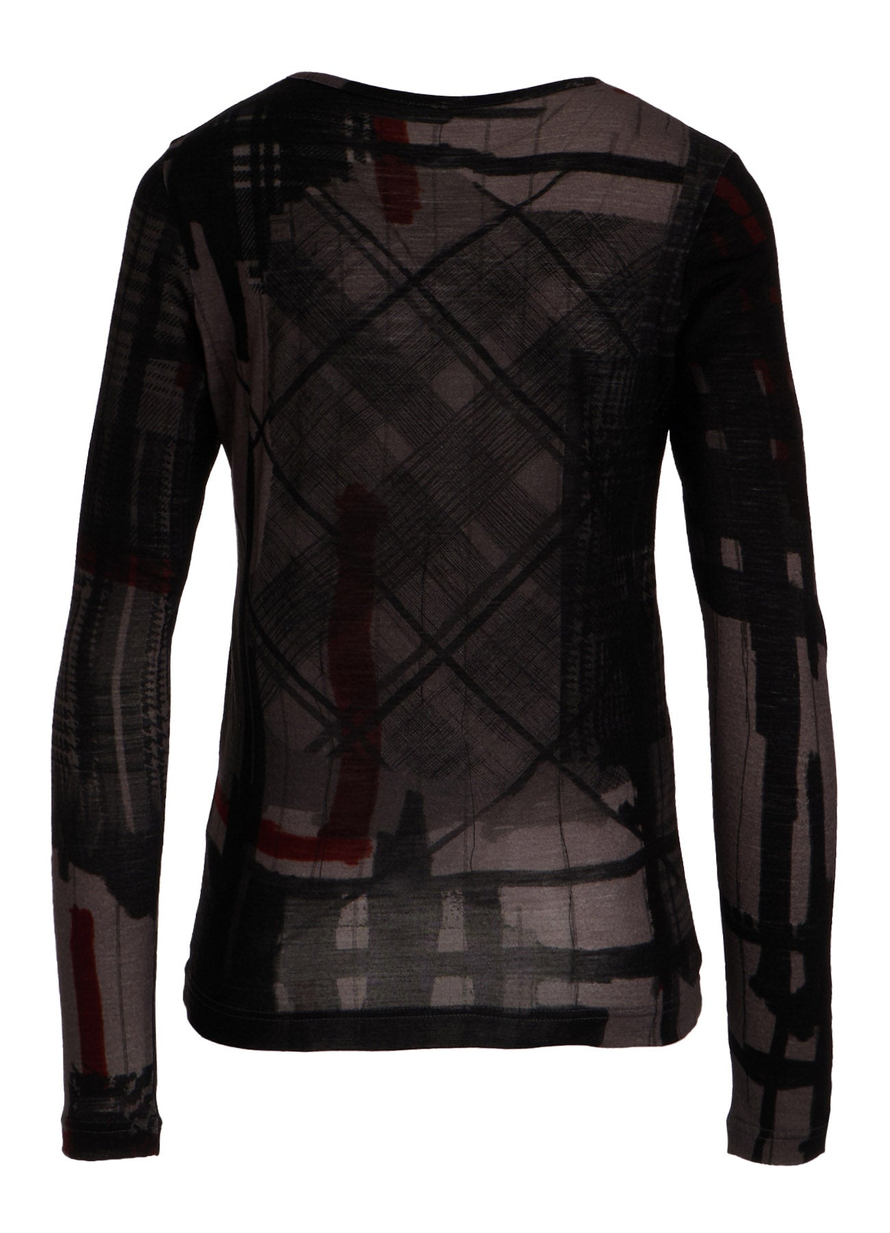 WOOL JERSEY PLAID PRINT LONG SLEEVE T-SHIRTS – THE SHOP YOHJI YAMAMOTO