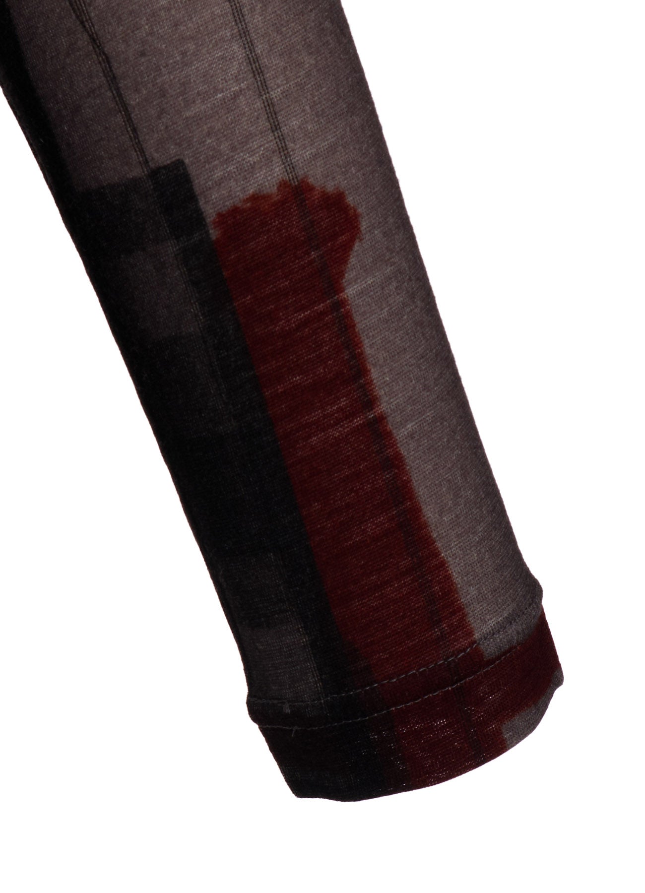 WOOL JERSEY PLAID PRINT LONG SLEEVE T-SHIRTS