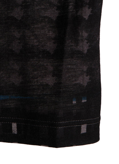 WOOL JERSEY PLAID PRINT HIGH NECK LONG SLEEVE T-SHIRTS