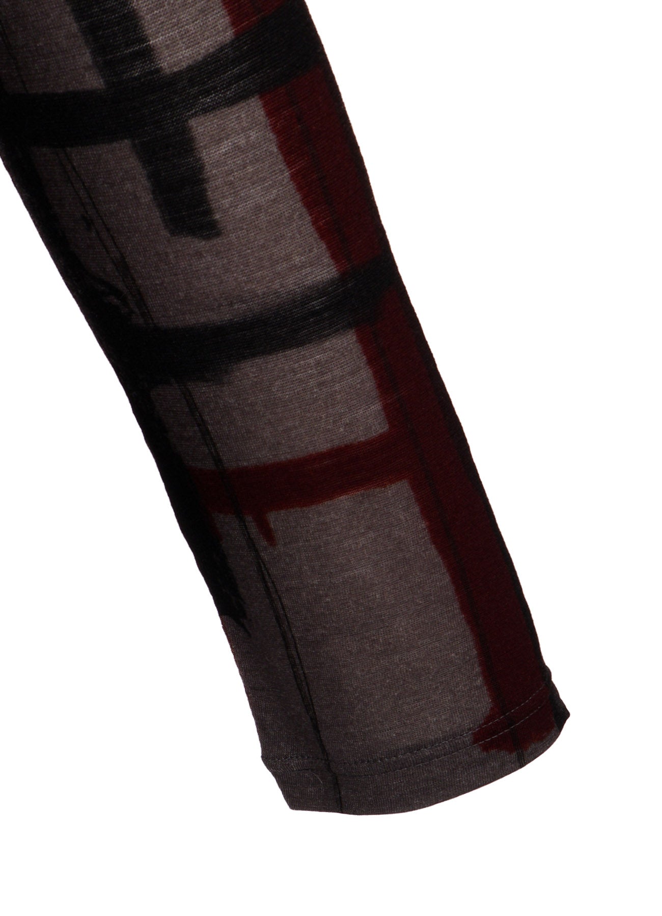 WOOL JERSEY PLAID PRINT LONG SLEEVE CARDIGAN