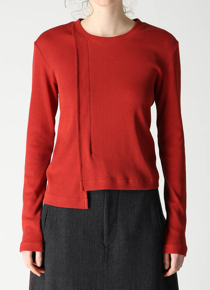 RIB PANEL LONG SLEEVE T-SHIRT