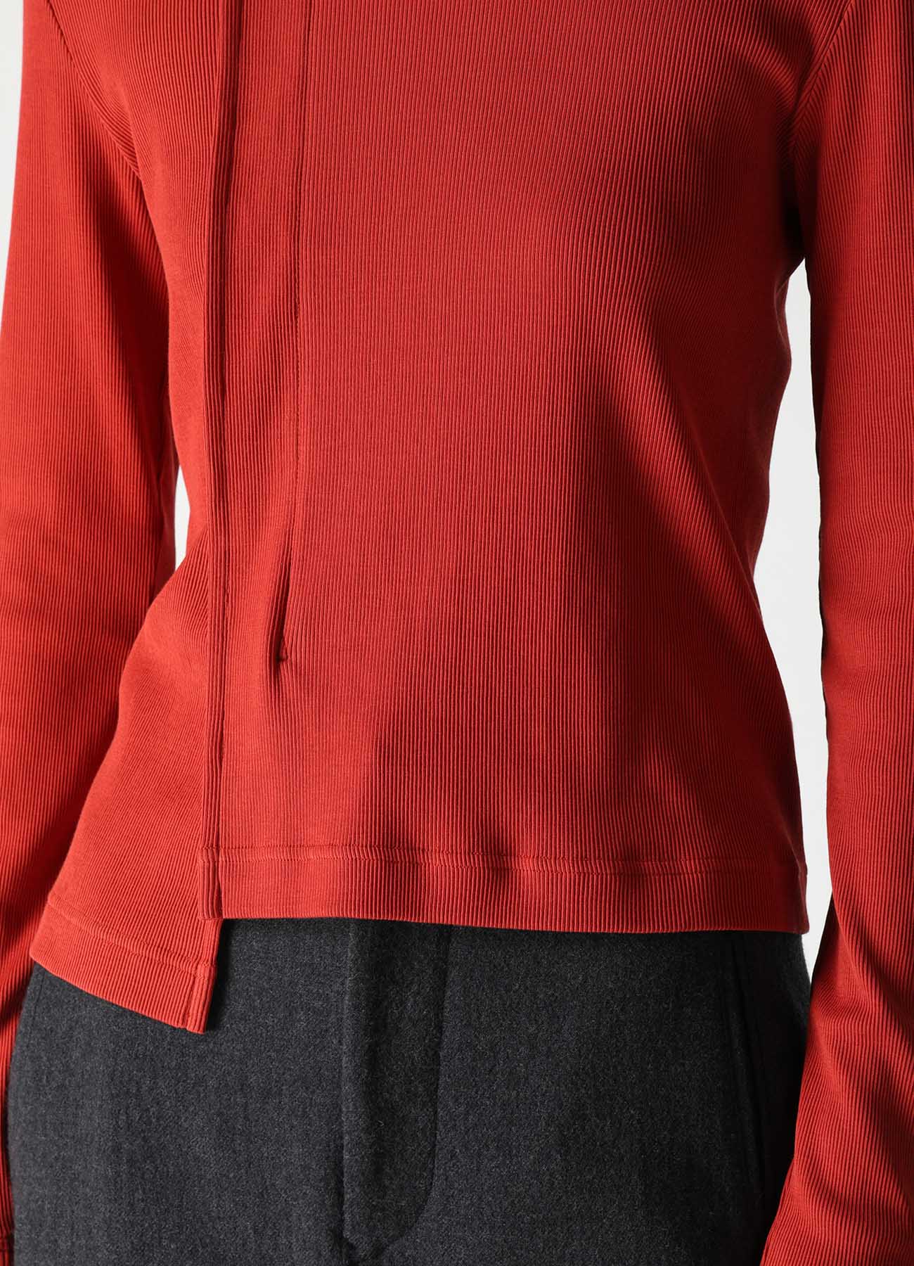RIB PANEL LONG SLEEVE T-SHIRT