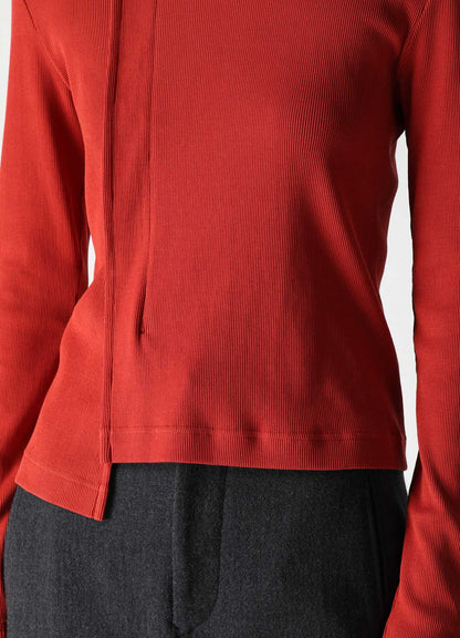 RIB PANEL LONG SLEEVE T-SHIRT