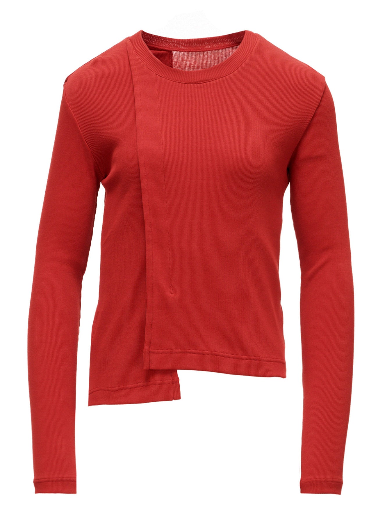 RIB PANEL LONG SLEEVE T-SHIRT