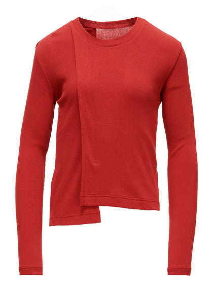 RIB PANEL LONG SLEEVE T-SHIRT