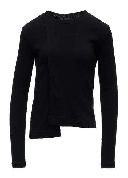 RIB PANEL LONG SLEEVE T-SHIRT