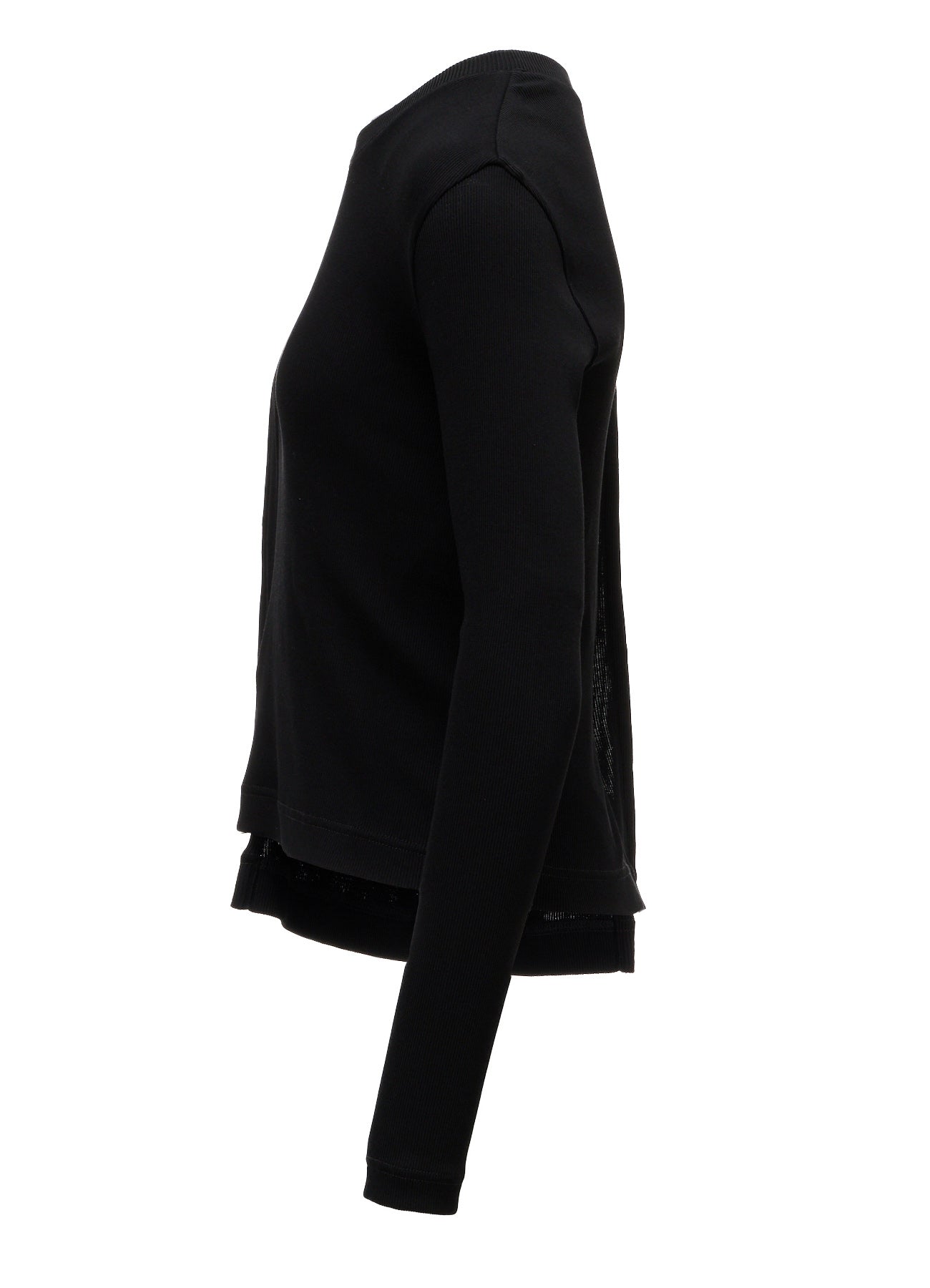 RIB PANEL LONG SLEEVE T-SHIRT
