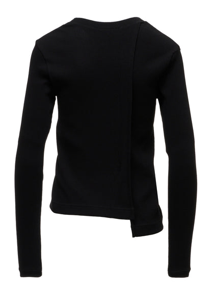 RIB PANEL LONG SLEEVE T-SHIRT
