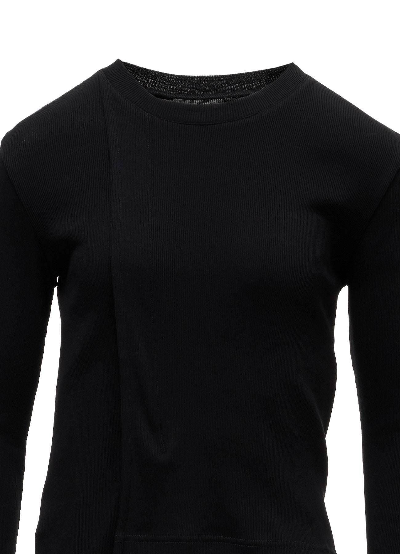 RIB PANEL LONG SLEEVE T-SHIRT
