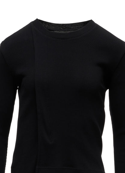 RIB PANEL LONG SLEEVE T-SHIRT