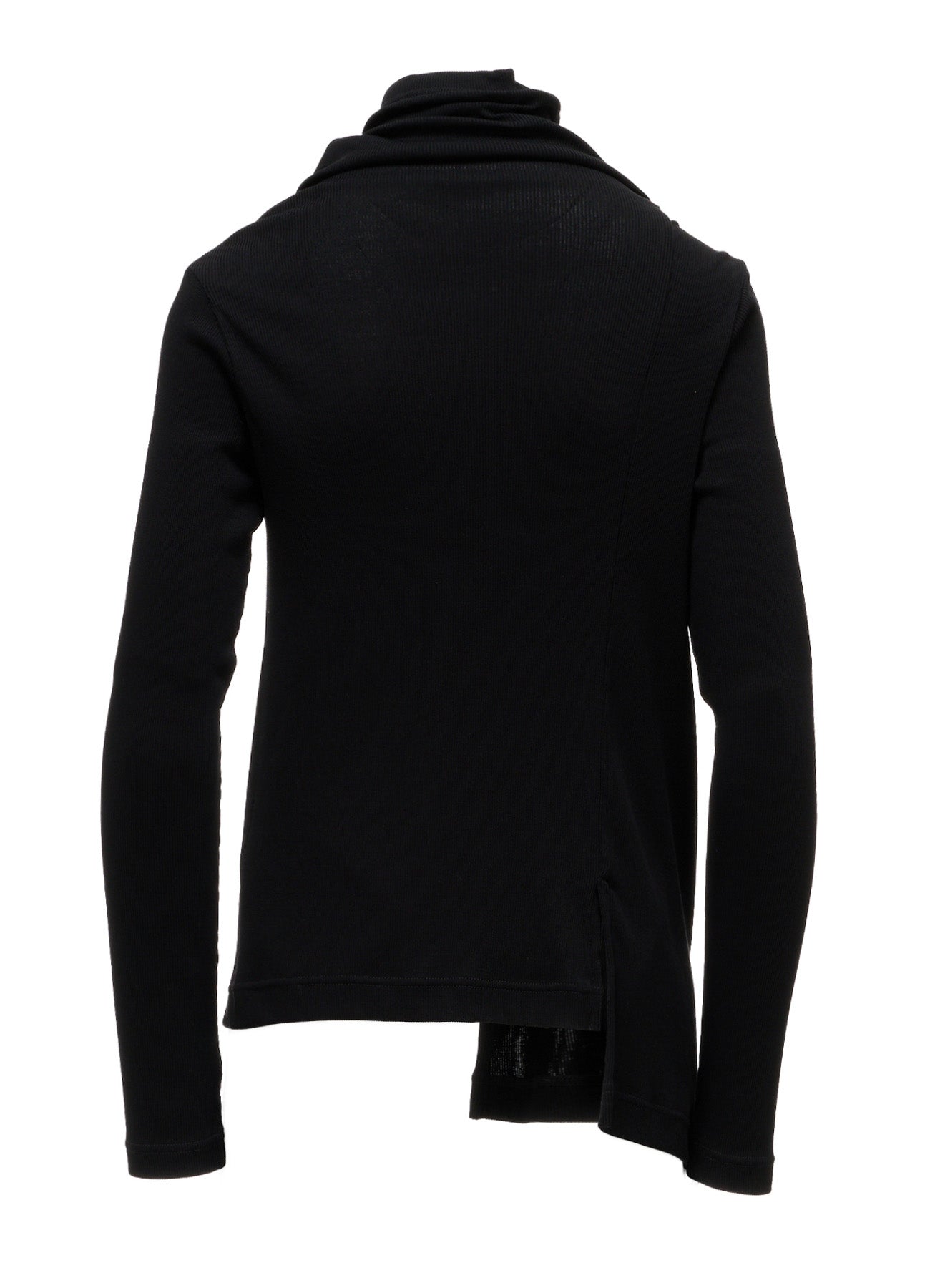 RIB PANEL SHORT HIGH NECK T-SHIRT