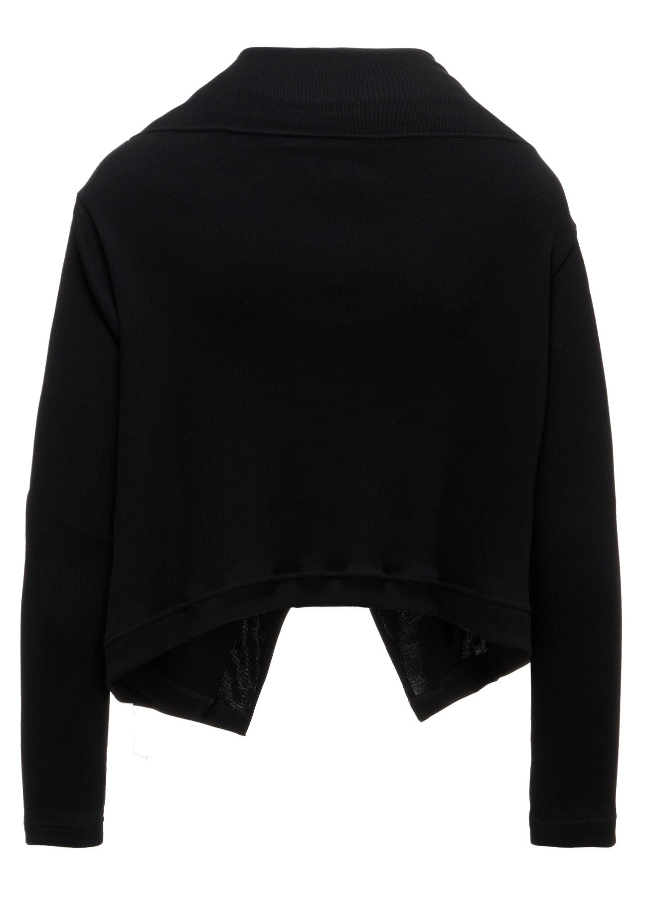 RIB PANEL SHORT L/S DRAPE CARDIGAN