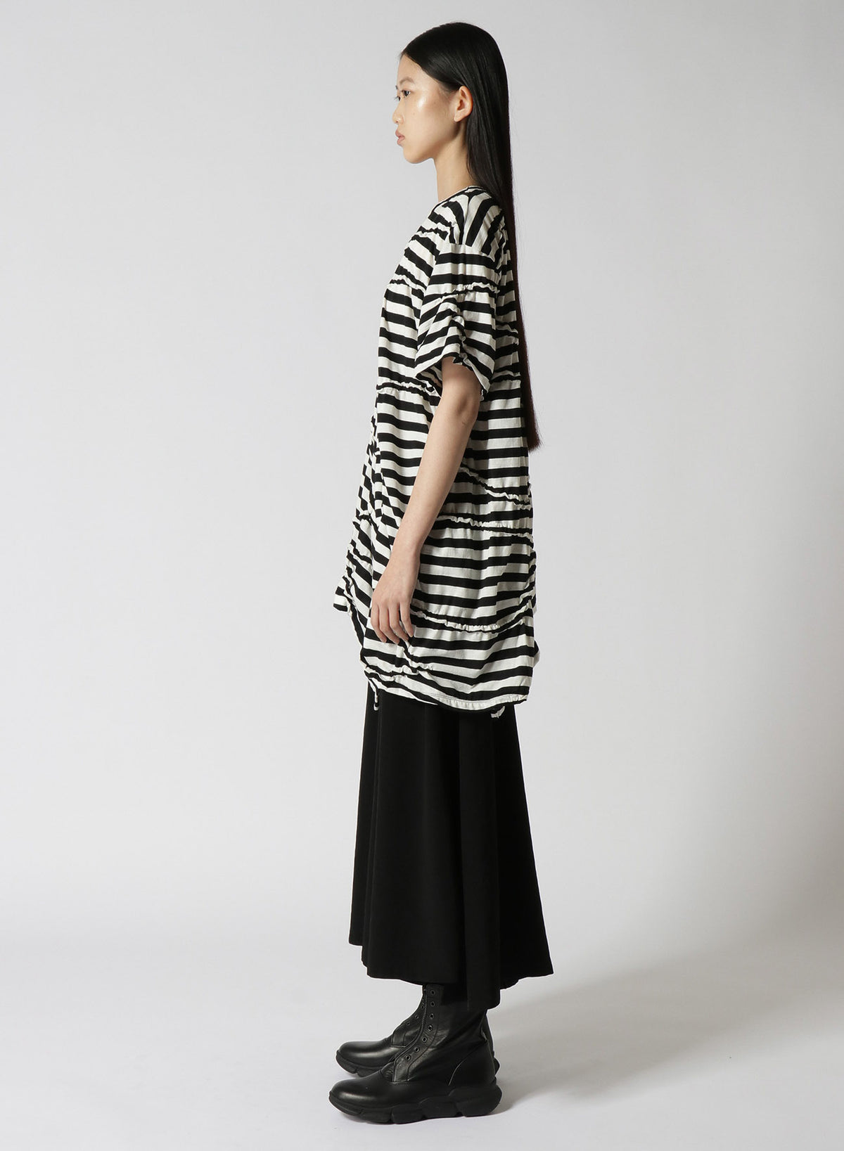 CABLE PILE JACQUARD CROPPED HOODIE