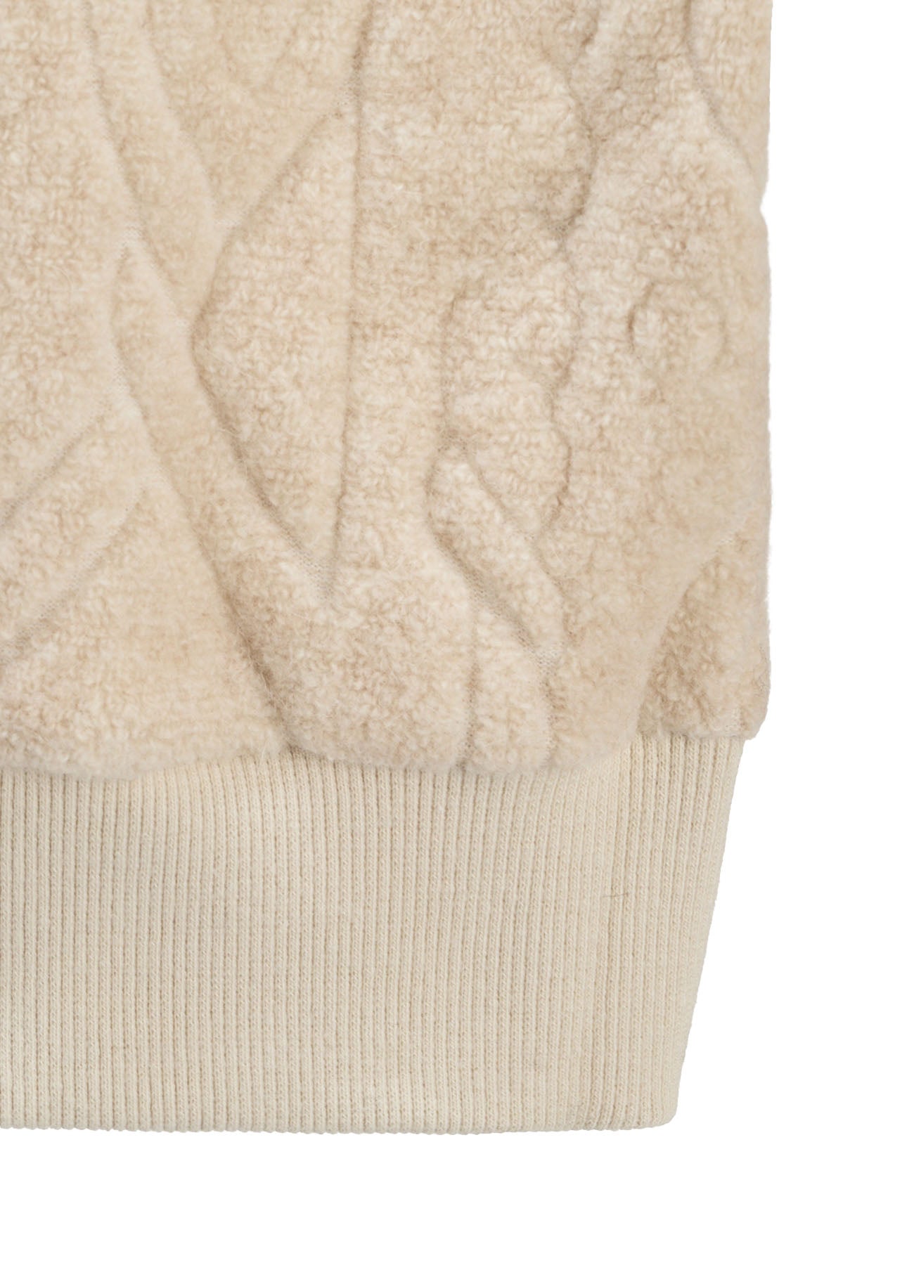 CABLE PILE JACQUARD CROPPED HOODIE – THE SHOP YOHJI YAMAMOTO