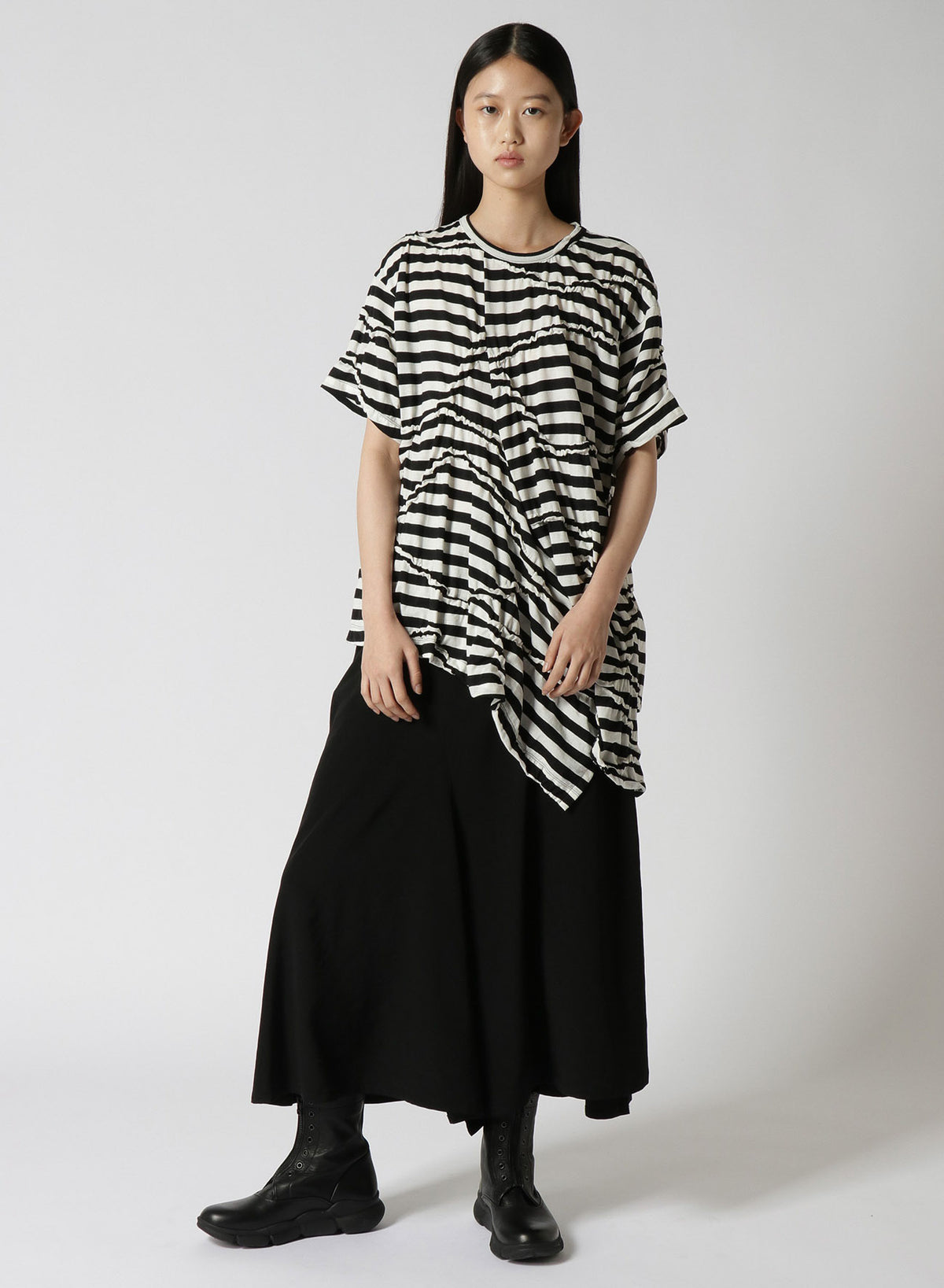 CABLE PILE JACQUARD CROPPED HOODIE