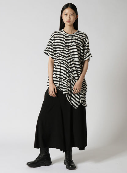CABLE PILE JACQUARD CROPPED HOODIE