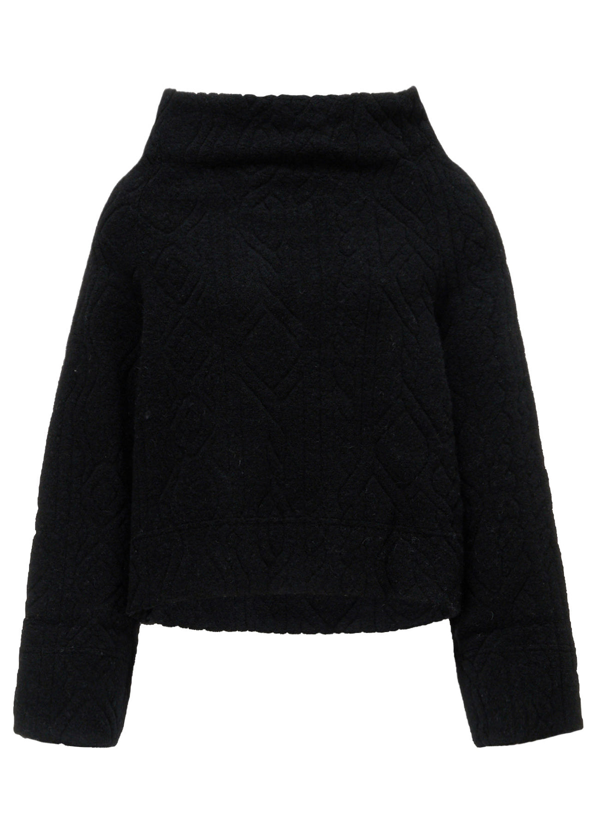 CABLE PILE JACQUARD MID LENGTH RAGLAN T-SHIRTS