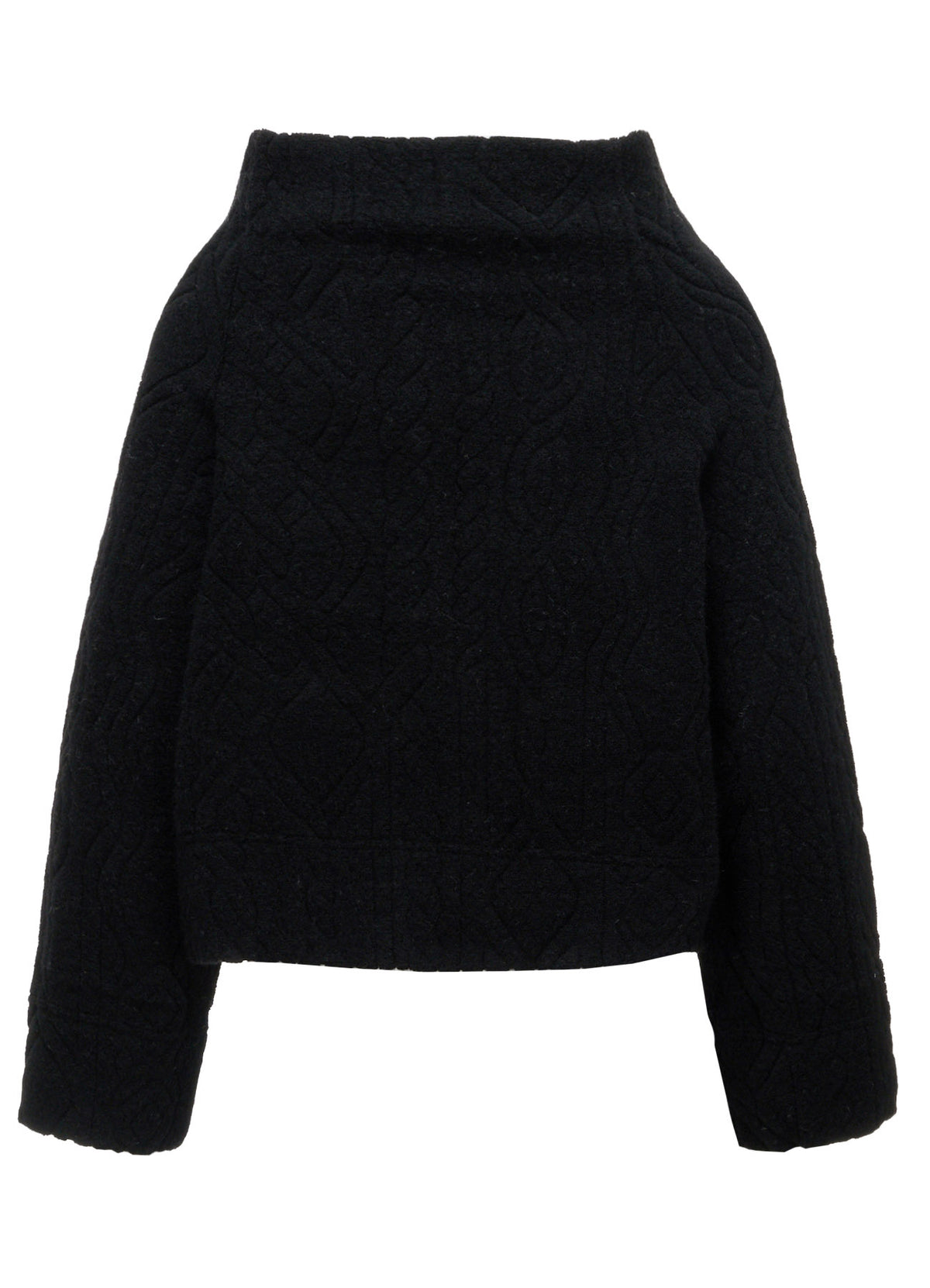 CABLE PILE JACQUARD MID LENGTH RAGLAN T-SHIRTS