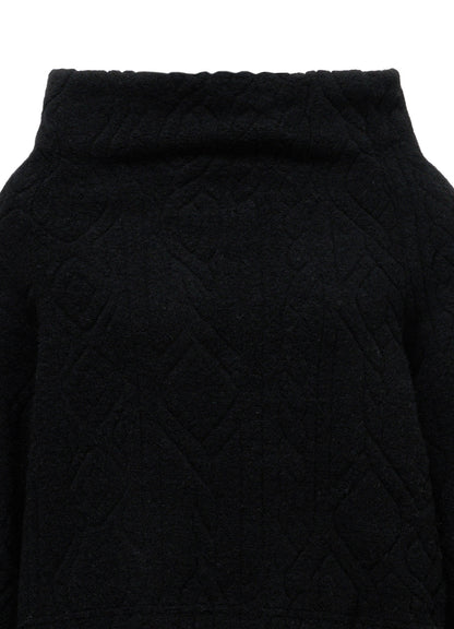 CABLE PILE JACQUARD MID LENGTH RAGLAN T-SHIRTS