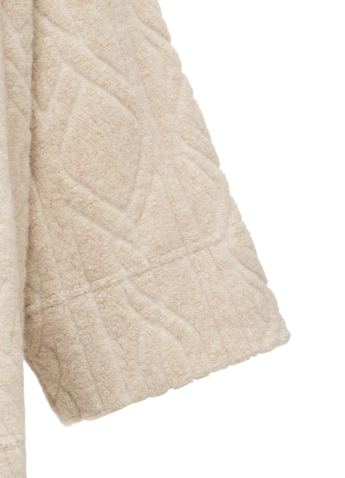 CABLE PILE JACQUARD 3/4 SLEEVE RAGLAN CARDIGAN