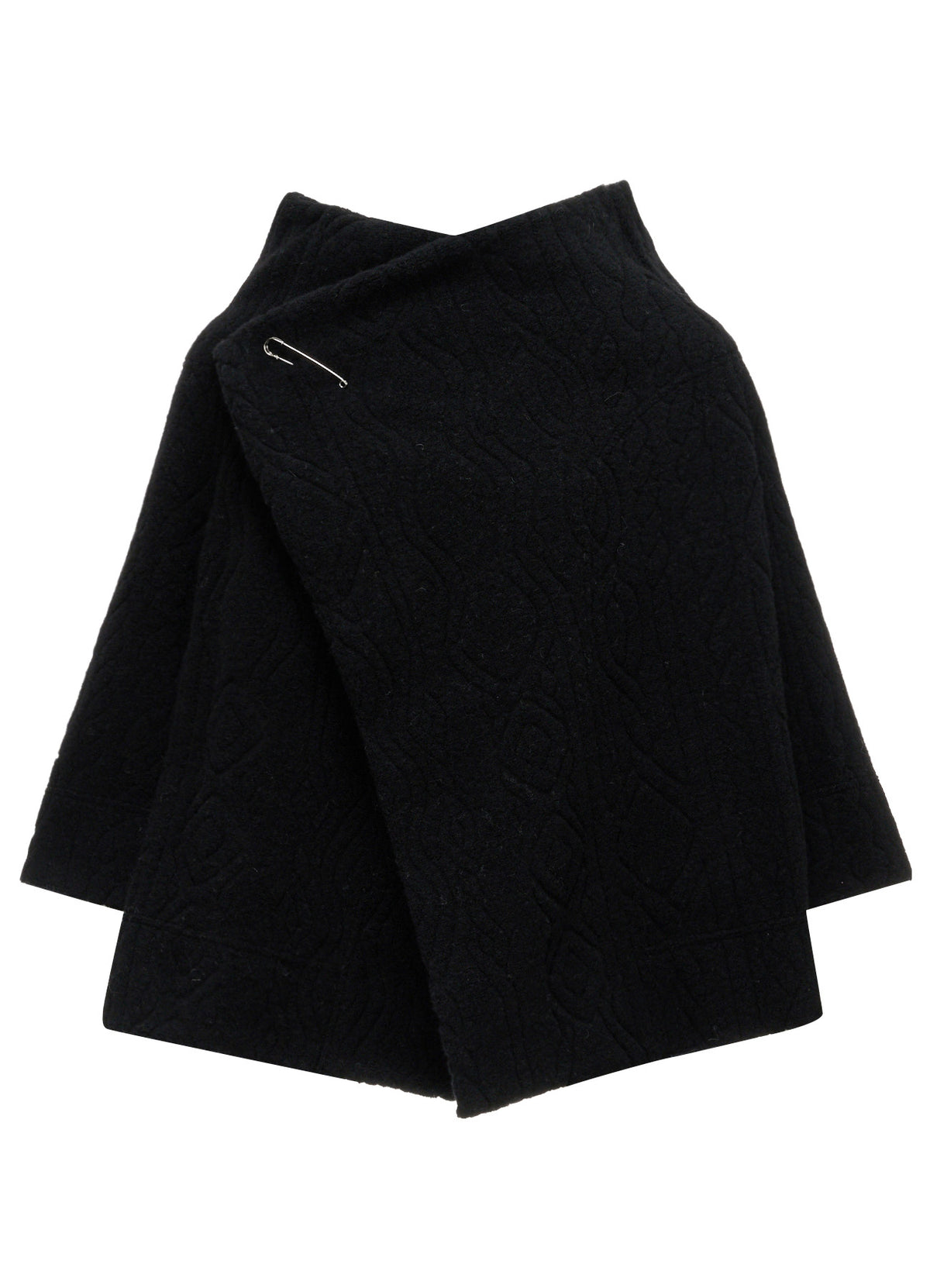 CABLE PILE JACQUARD 3/4 SLEEVE RAGLAN CARDIGAN