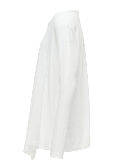 COTTON JACQUARD FLARE LONG SLEEVE T-SHIRT
