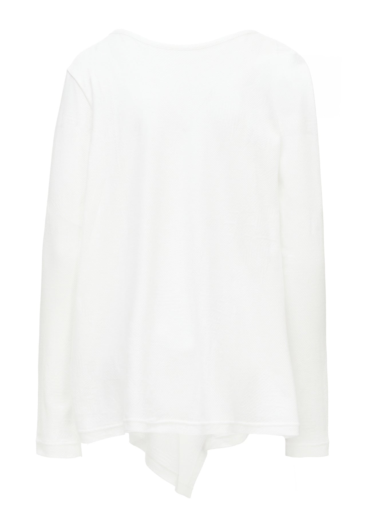 COTTON JACQUARD FLARE LONG SLEEVE T-SHIRT