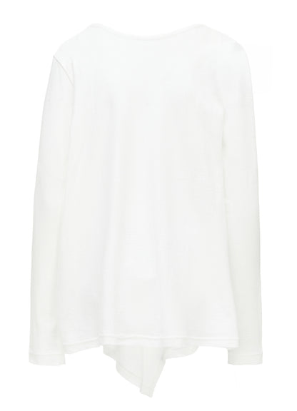 COTTON JACQUARD FLARE LONG SLEEVE T-SHIRT