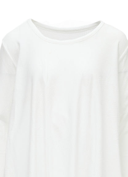COTTON JACQUARD FLARE LONG SLEEVE T-SHIRT
