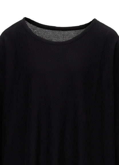 COTTON JACQUARD HALF SLEEVE T-SHIRT