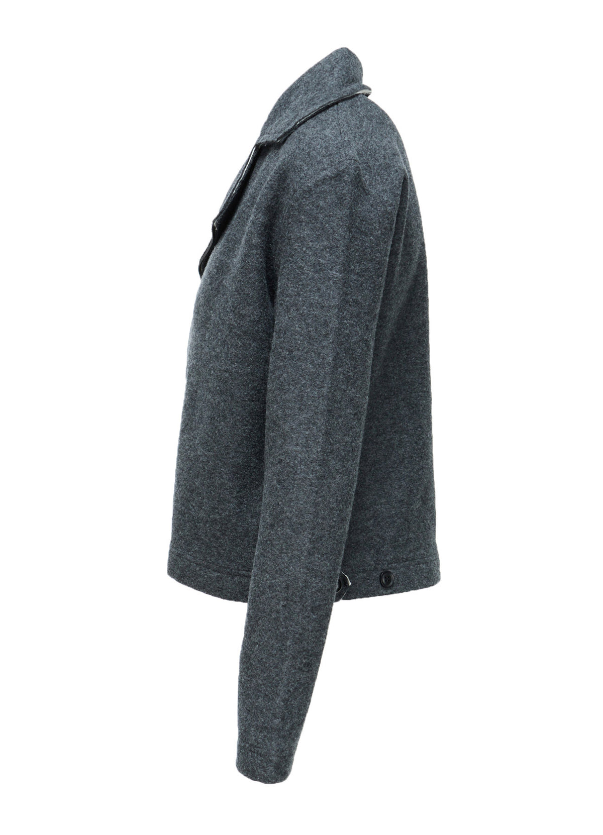 COMPRESSED PILE OVERSIZE  MOTO JACKET