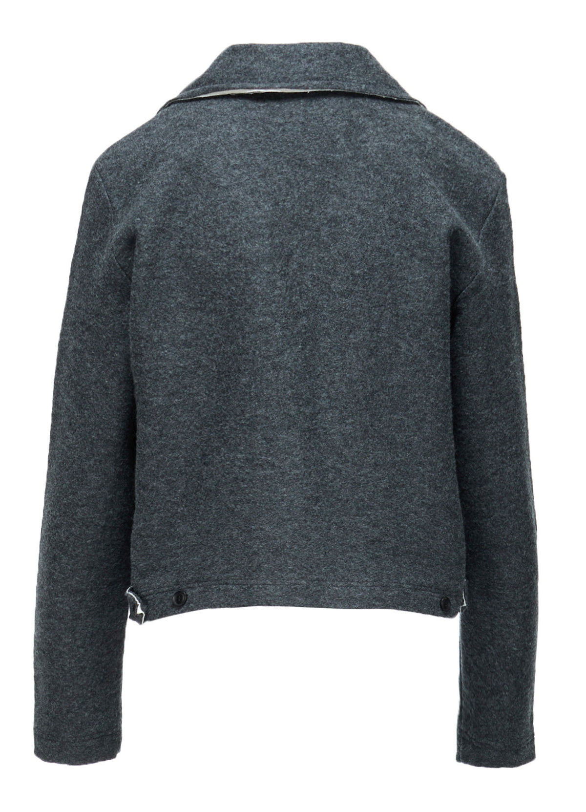 COMPRESSED PILE OVERSIZE  MOTO JACKET