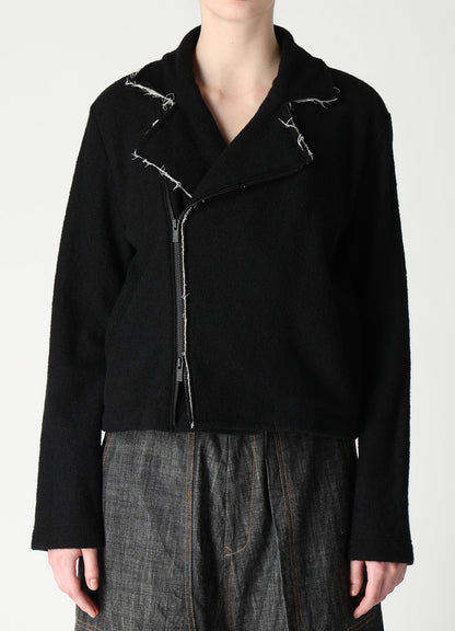 COMPRESSED PILE OVERSIZE  MOTO JACKET
