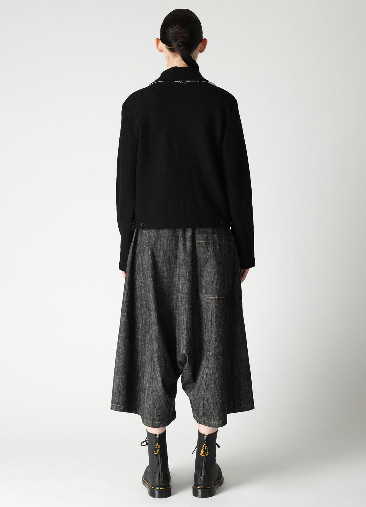 COMPRESSED PILE OVERSIZE  MOTO JACKET