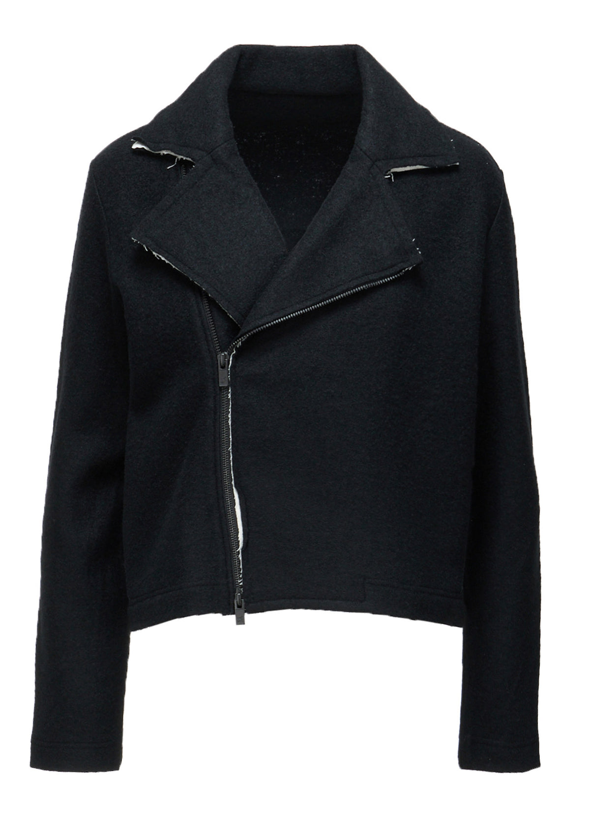 COMPRESSED PILE OVERSIZE  MOTO JACKET