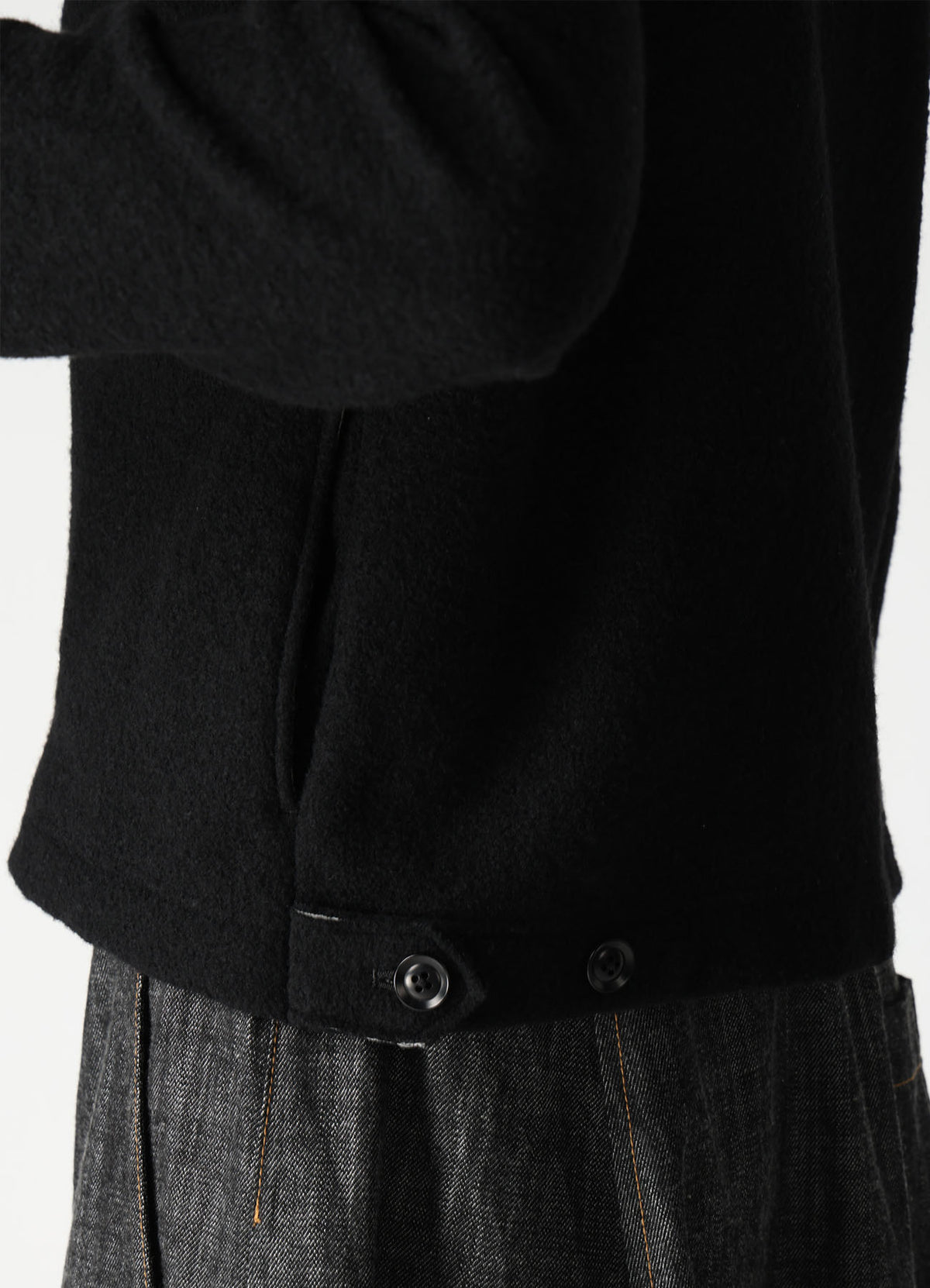 COMPRESSED PILE OVERSIZE  MOTO JACKET