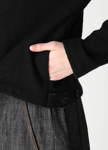 COMPRESSED PILE OVERSIZE  MOTO JACKET