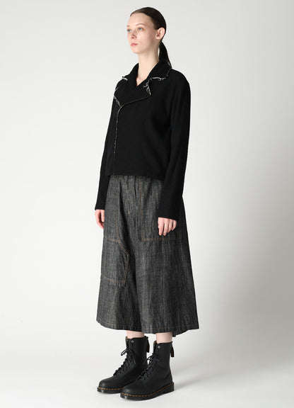 COMPRESSED PILE OVERSIZE  MOTO JACKET