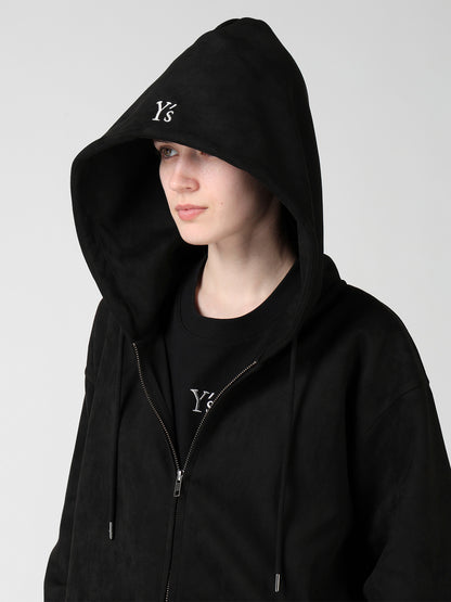 Y's × New Era SUEDE ZIP UP HOODIE