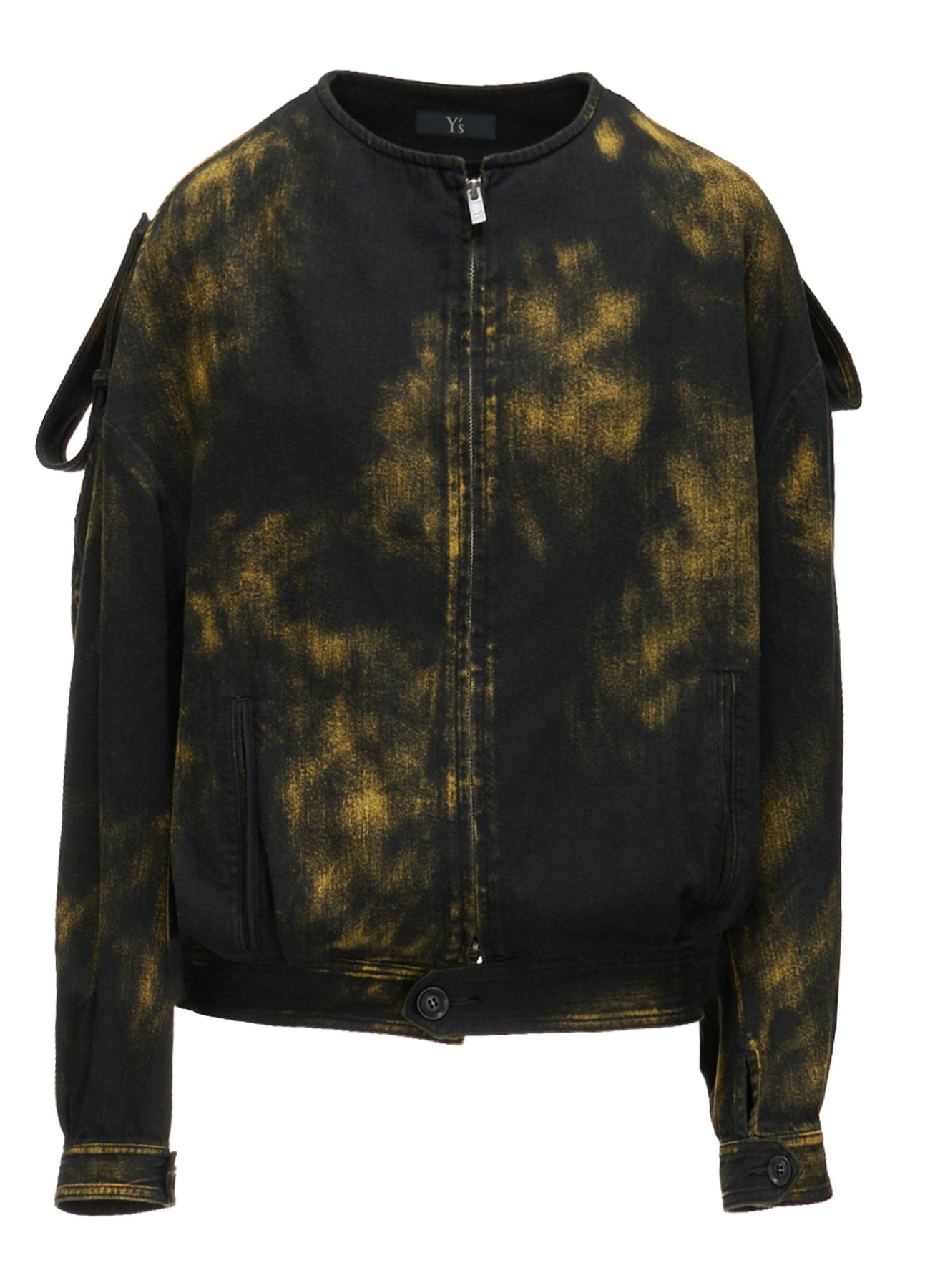 8OZ DENIM BLEACHED OVERDYE COLLAR LESS BLOUSON – THE SHOP YOHJI