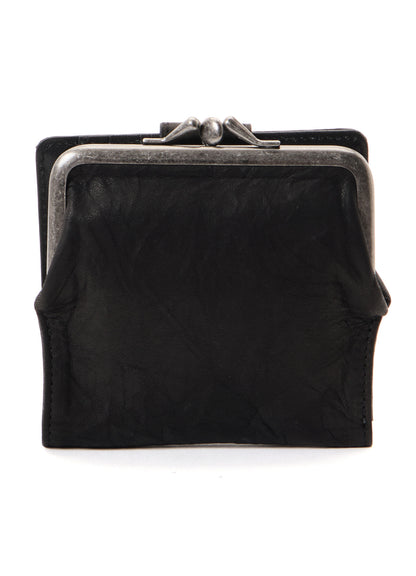 SOFT LEATHER METAL CLASP SMALL WALLET