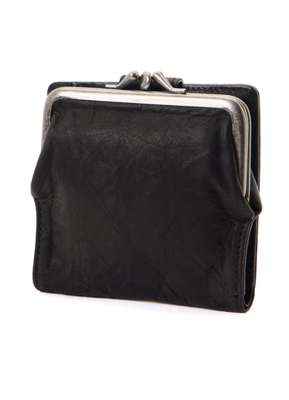 SOFT LEATHER METAL CLASP SMALL WALLET