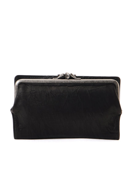 SOFT LEATHER METAL CLASP LONG WALLET