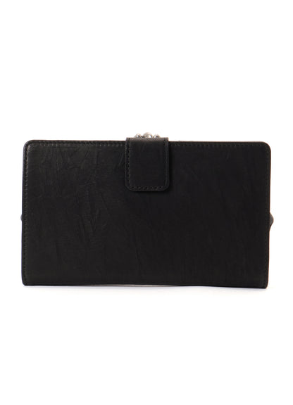 SOFT LEATHER METAL CLASP LONG WALLET