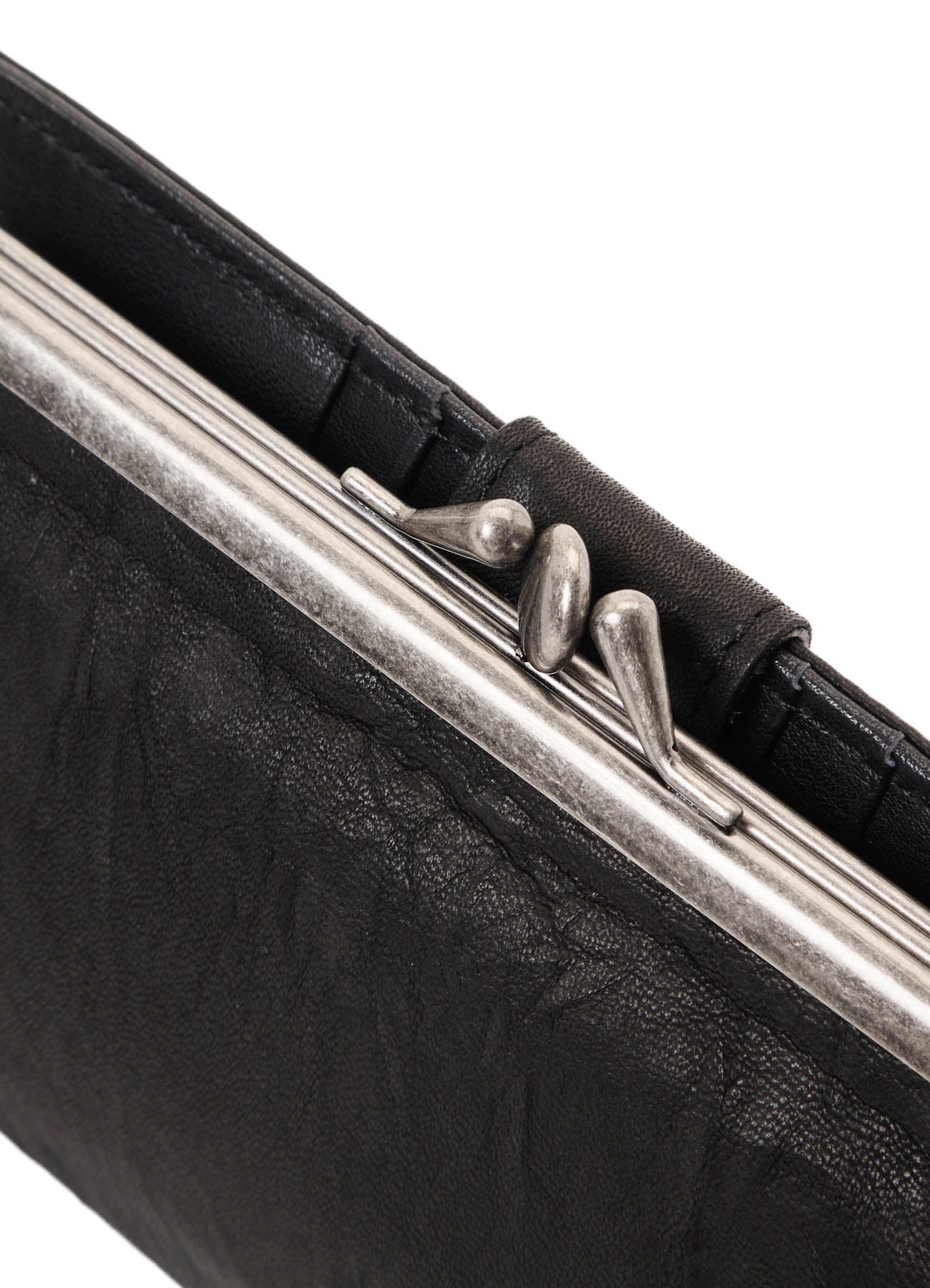 SOFT LEATHER METAL CLASP LONG WALLET