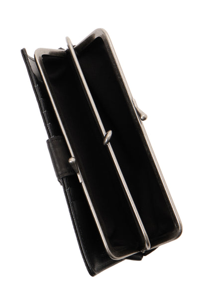SOFT LEATHER METAL CLASP LONG WALLET